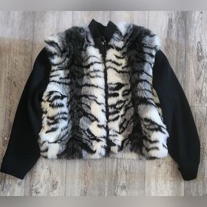 Not Fur Real By Deffel Black Faux Fur Jacket